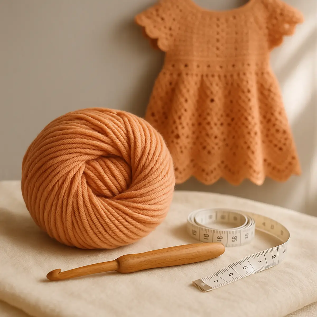 Coral Sunset Chevron Baby Dress