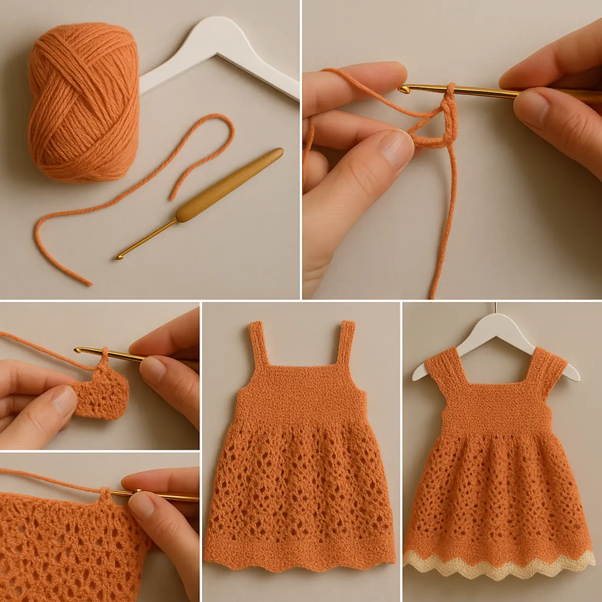 Coral Sunset Chevron Baby Dress Tutorial