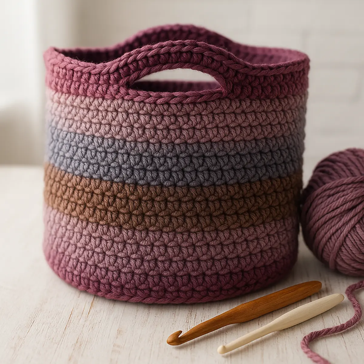Crochet Basket Tote