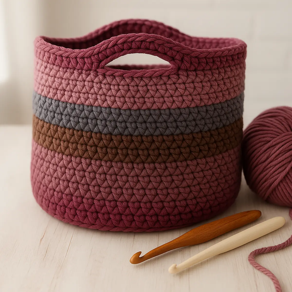 crochet basket tote conclusion image