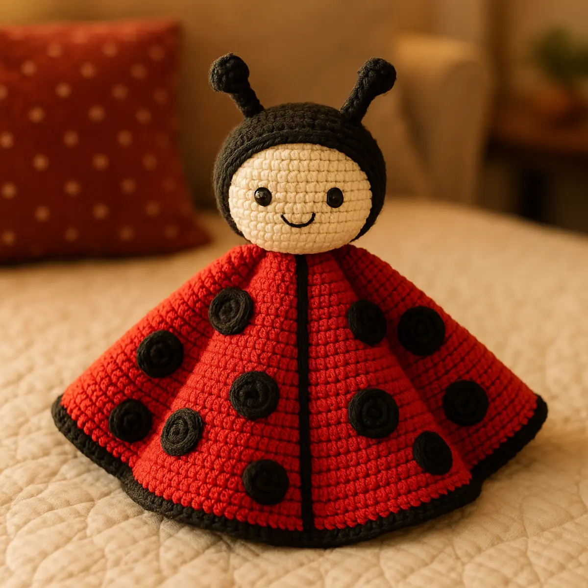 Crochet Ladybug Lovey Pattern