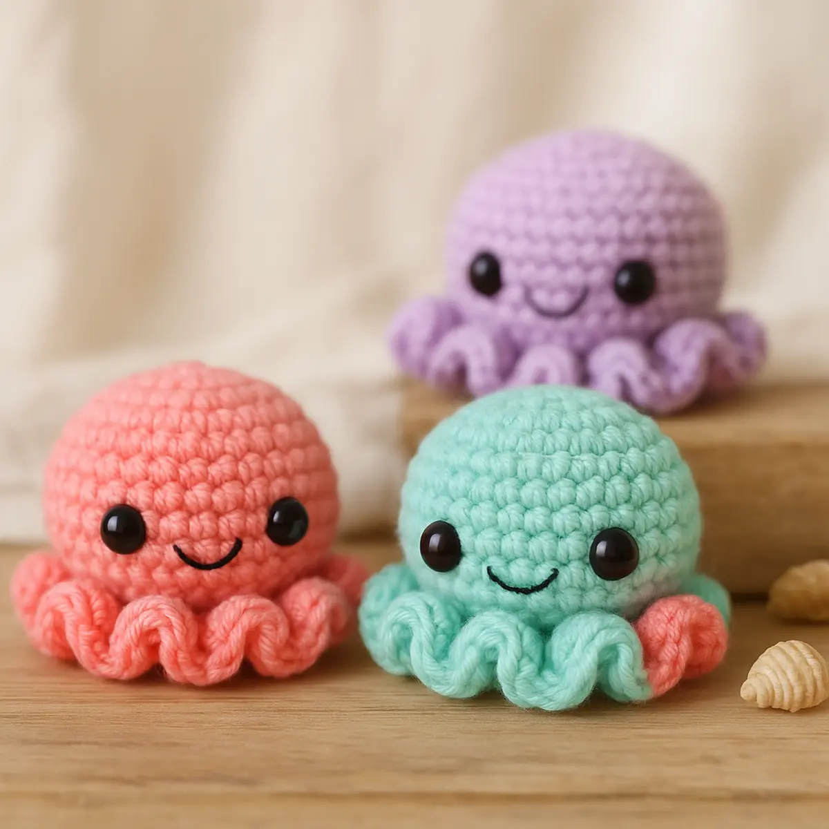 Crochet Octopus Keychain