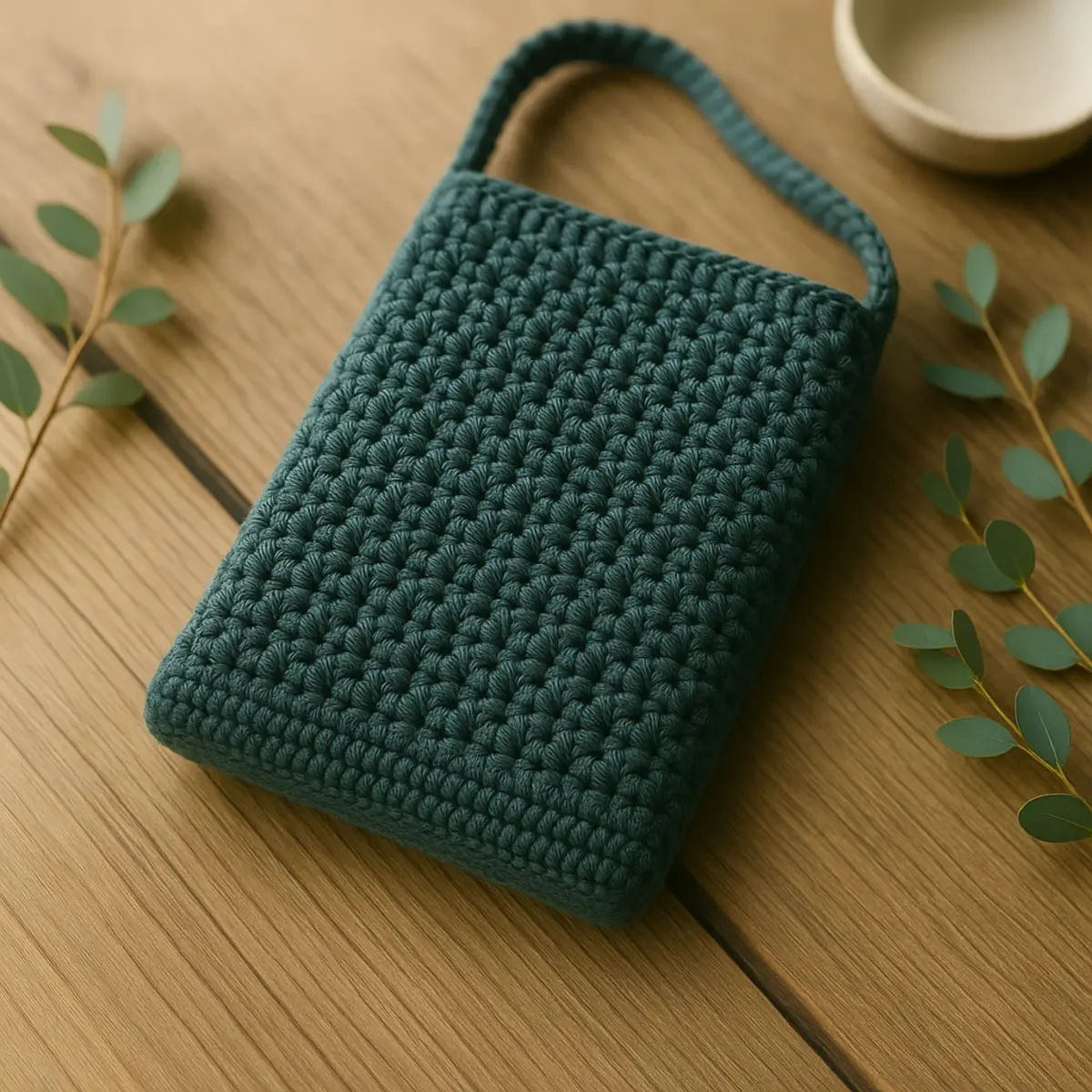 crochet phone bag finished product