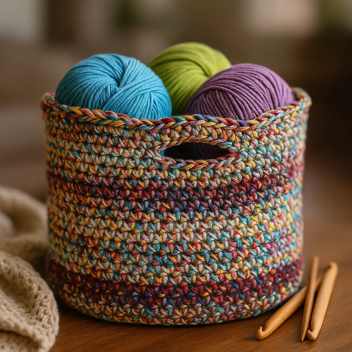 Crochet Storage Basket: A Colorful and Practical Solution