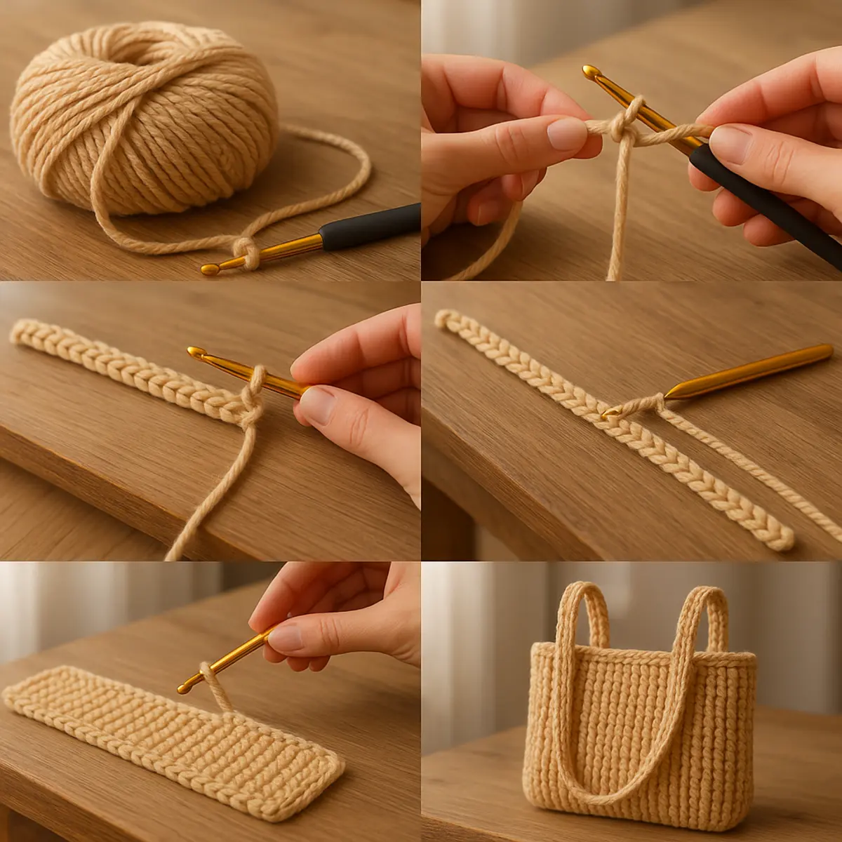crochet textured stitch step-by-step image