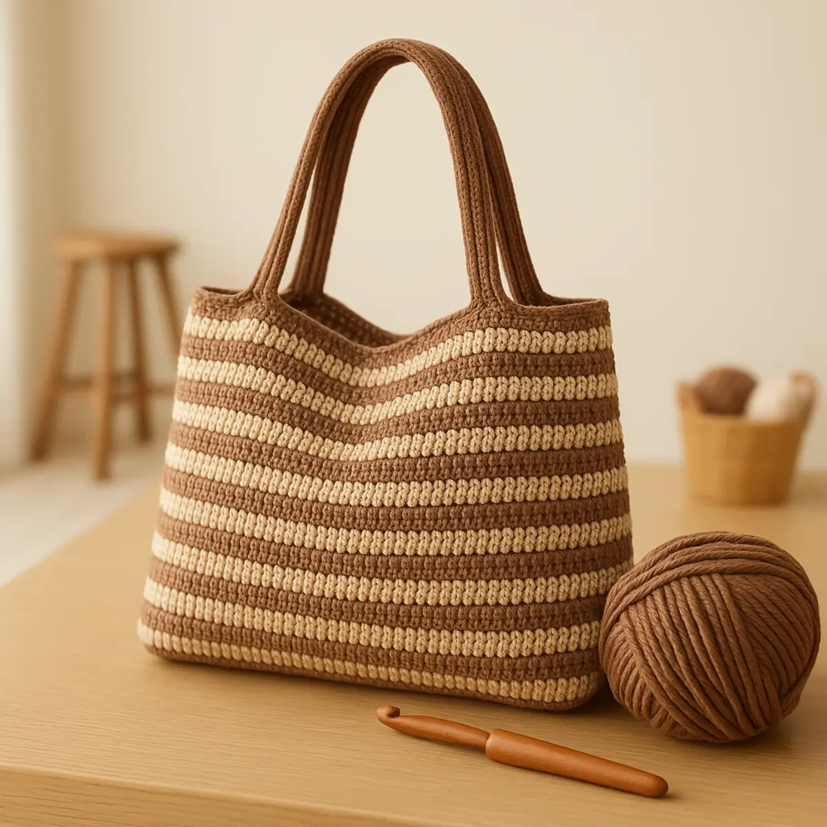 crochet tote bag description