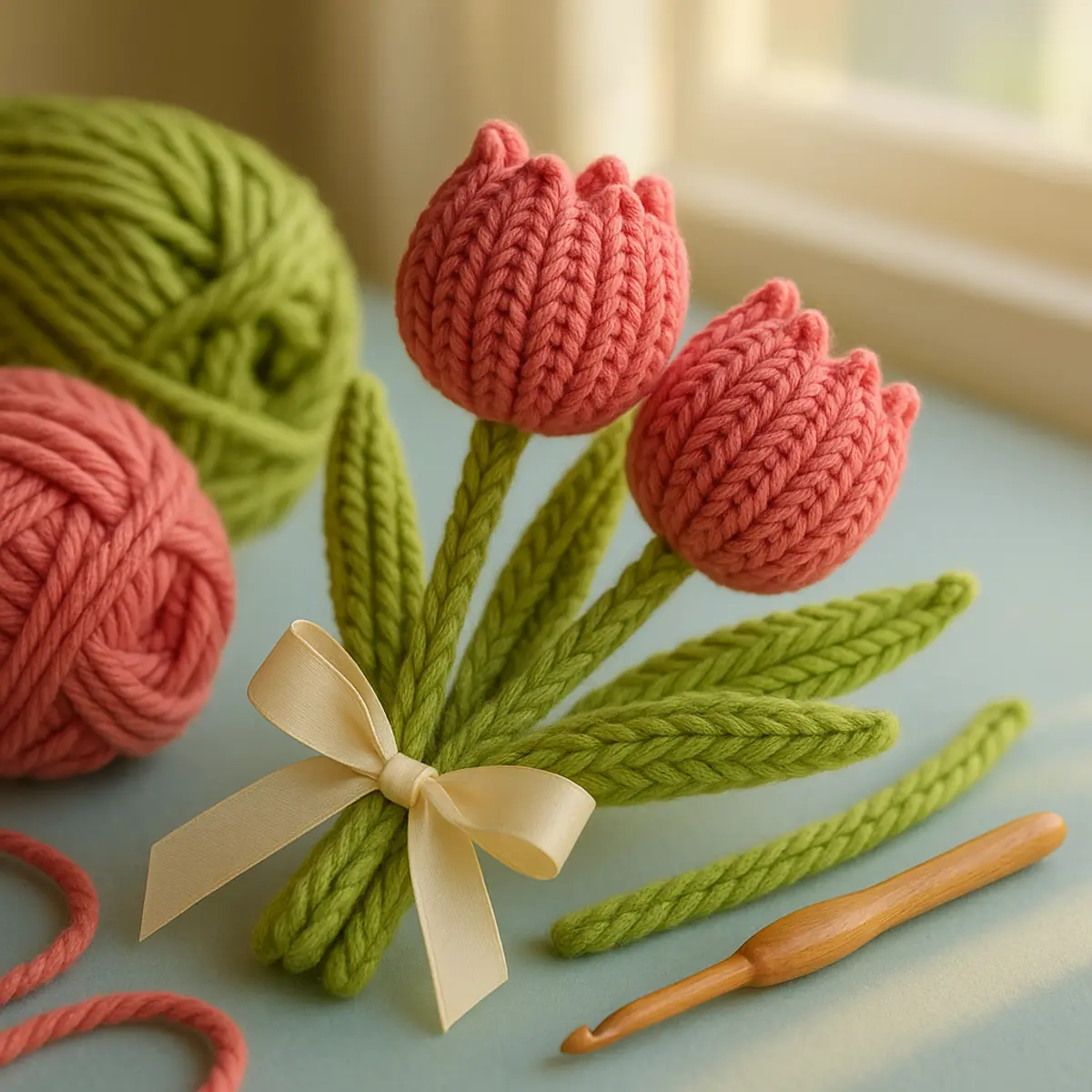crochet tulip free pattern description