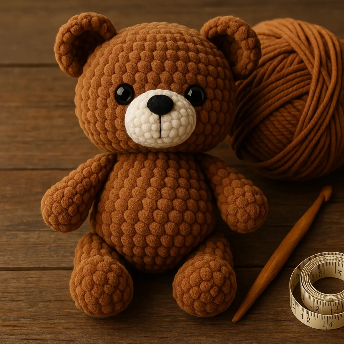 crochet plush bear free pattern description