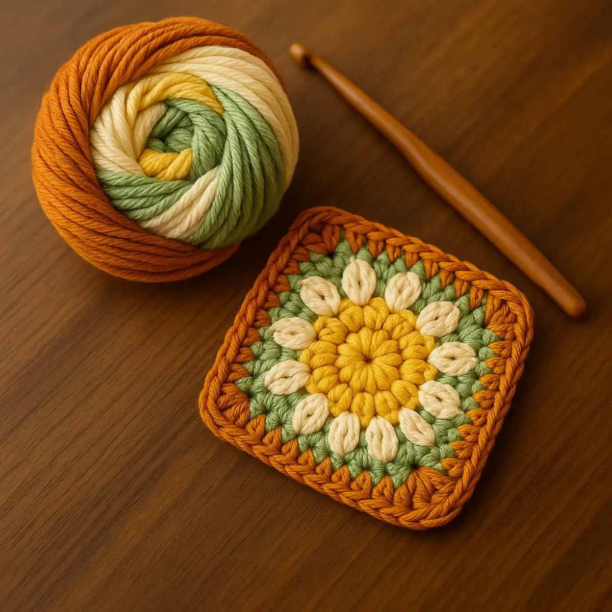 daisy flower granny square introduction image