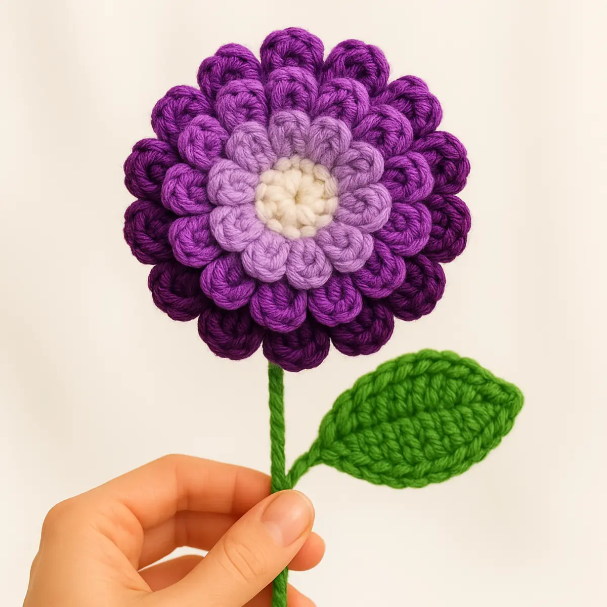 free crochet dahlia flower pattern description