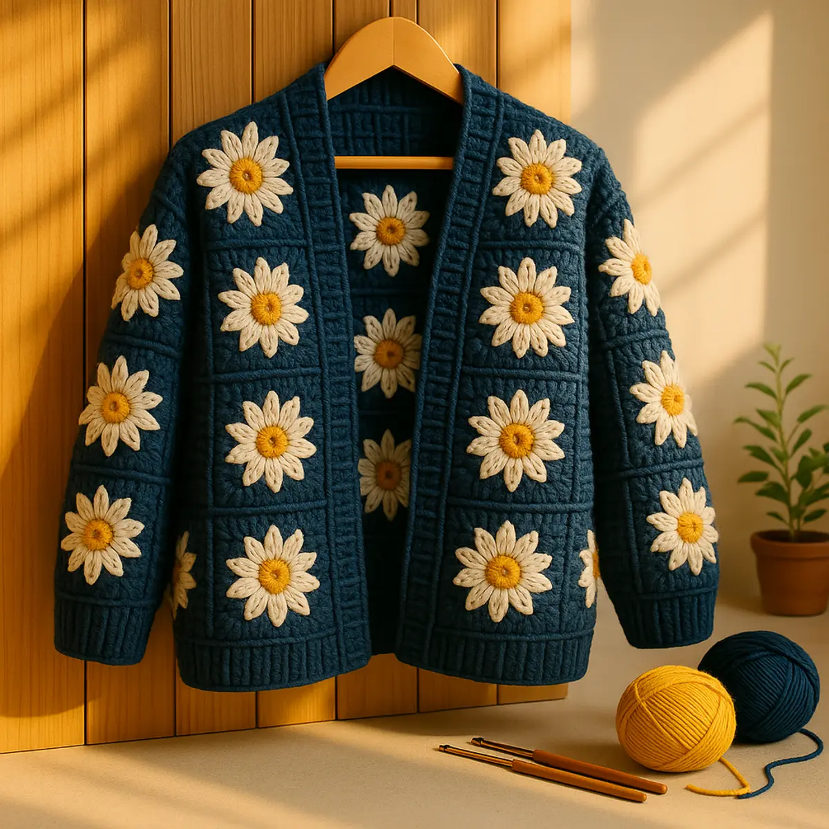 free crochet granny square cardigan pattern conclusion image