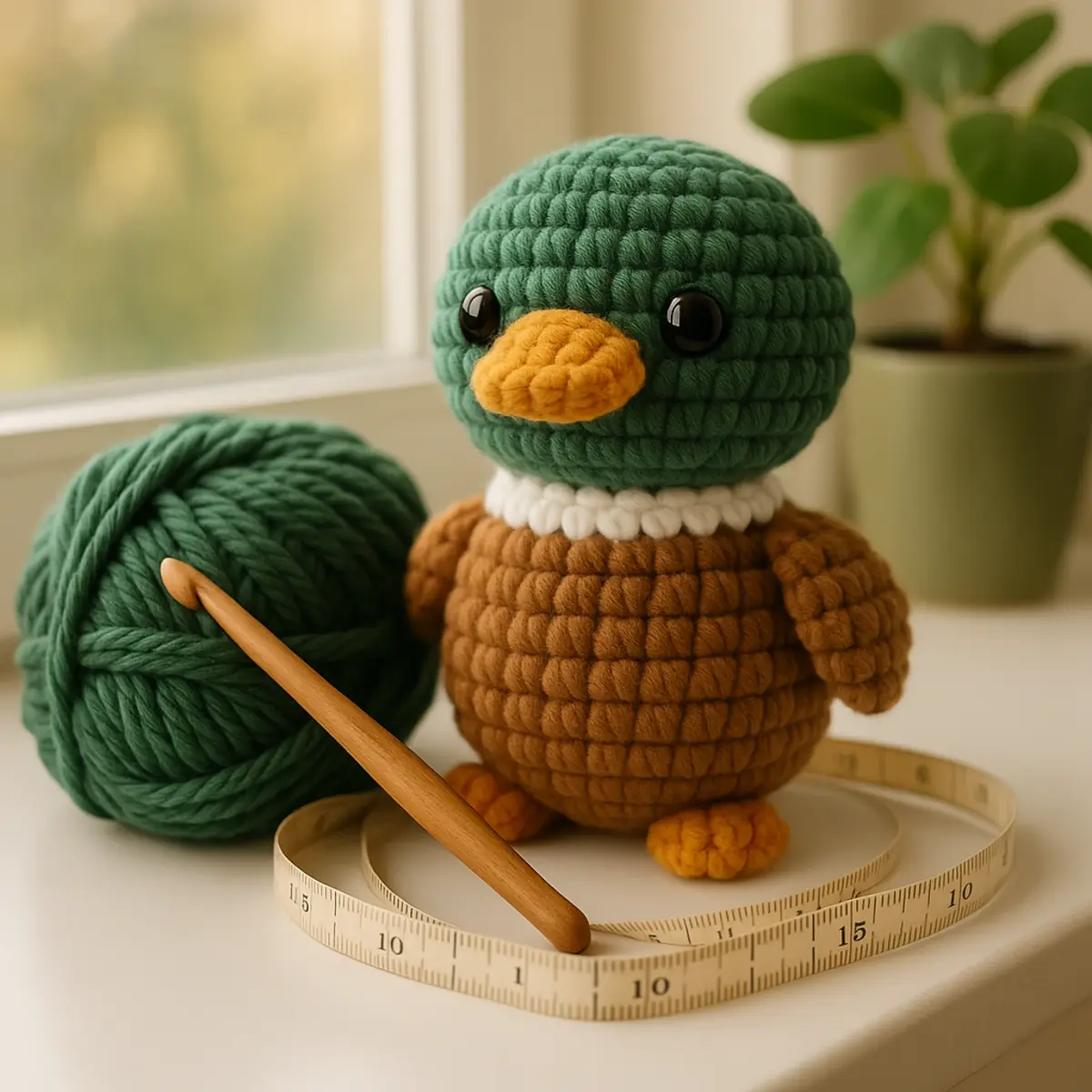 free duck crochet pattern description