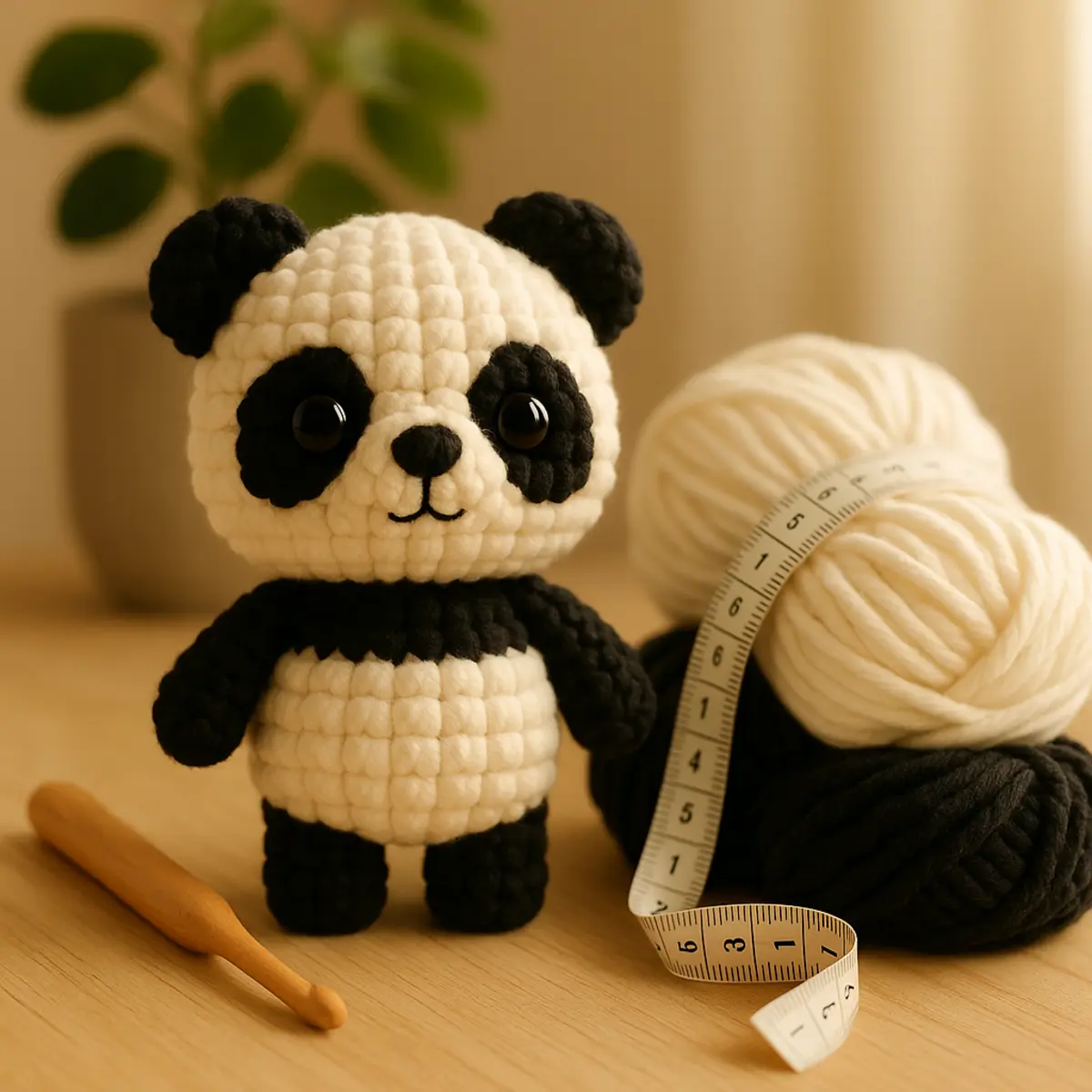 free panda crochet pattern image