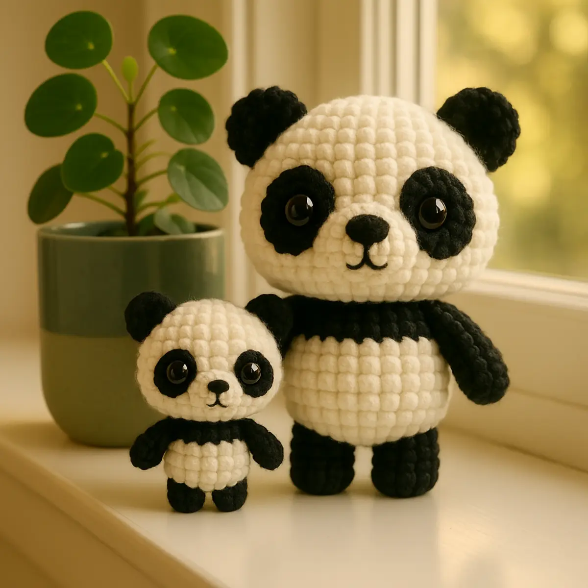 conclusion and finished panda crochet pattern