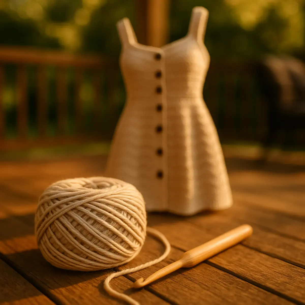 handmade summer crochet dress pattern description