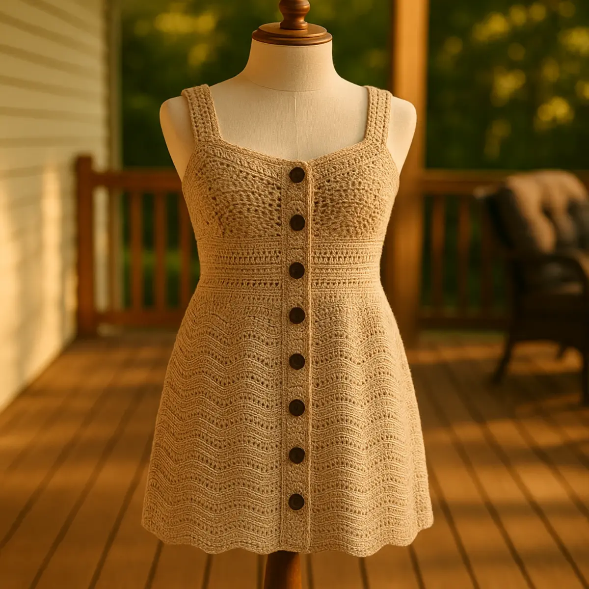 conclusion image of handmade summer crochet dress pattern