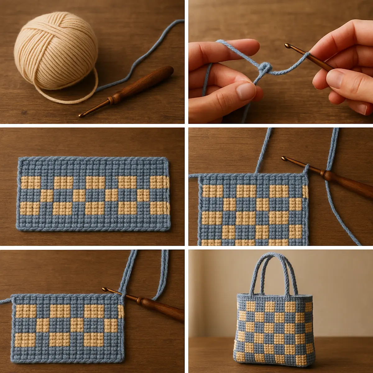 periwinkle blue crochet dress step by step image
