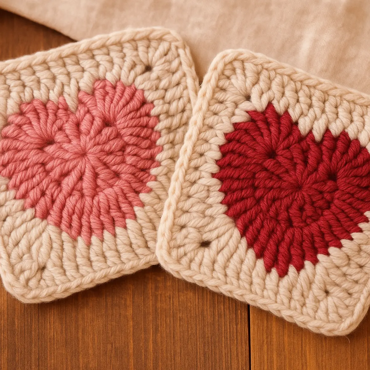 Solid Heart Granny Square Pattern
