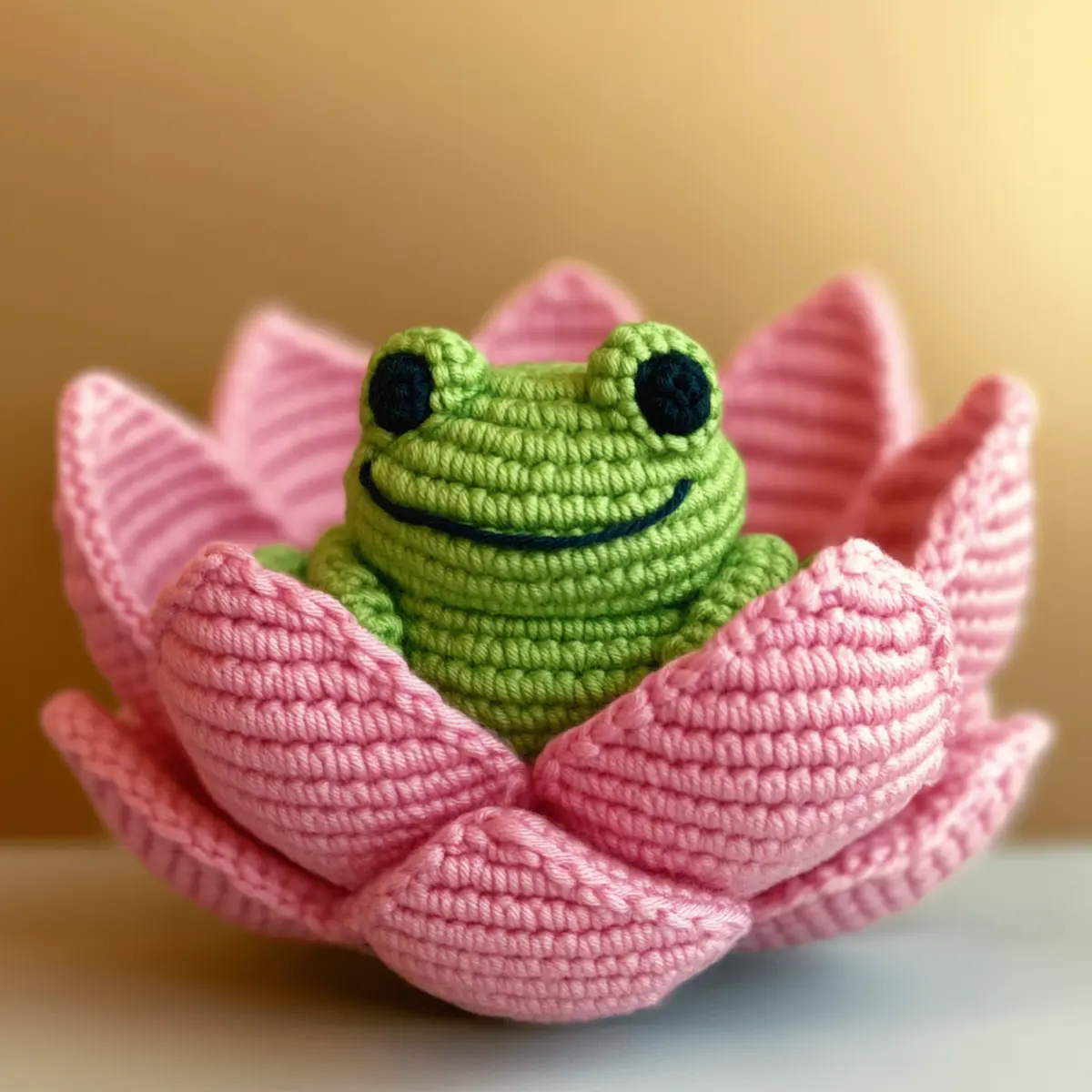 lotus frog crochet