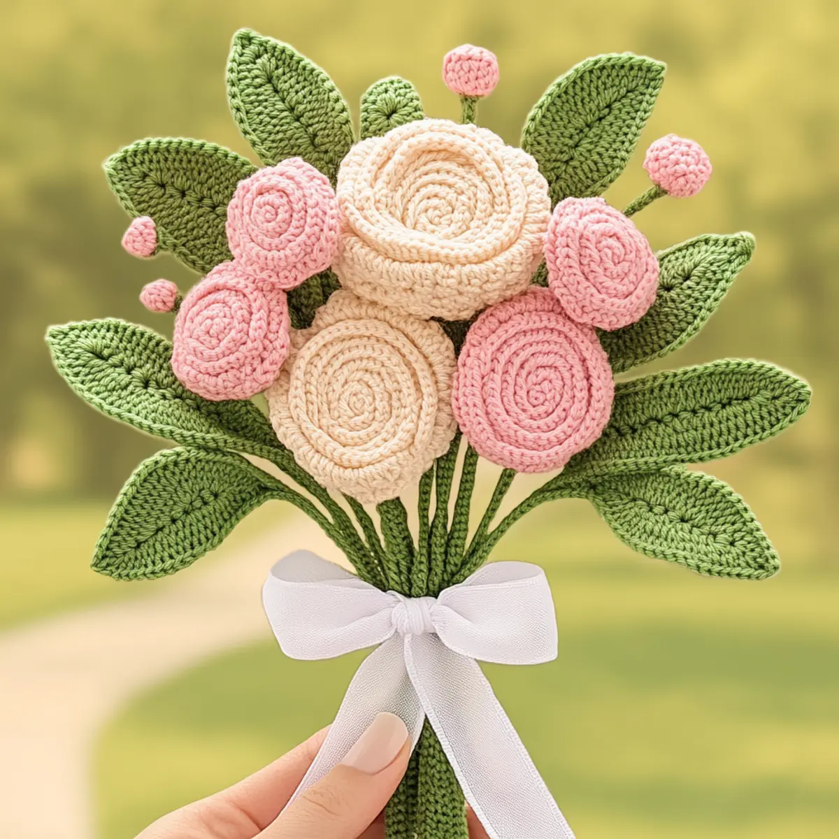 crochet flower bouquet