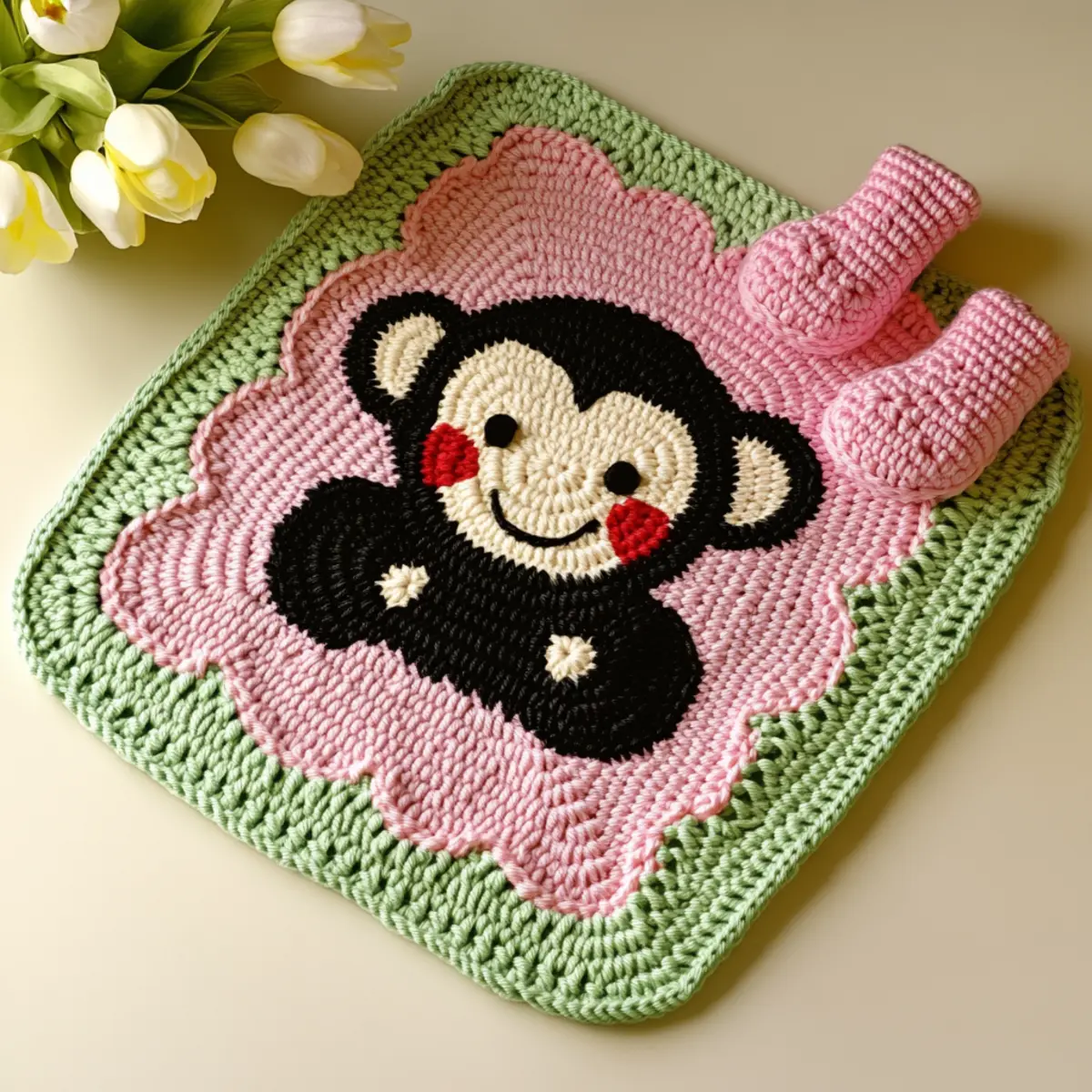 crochet monkey blanket