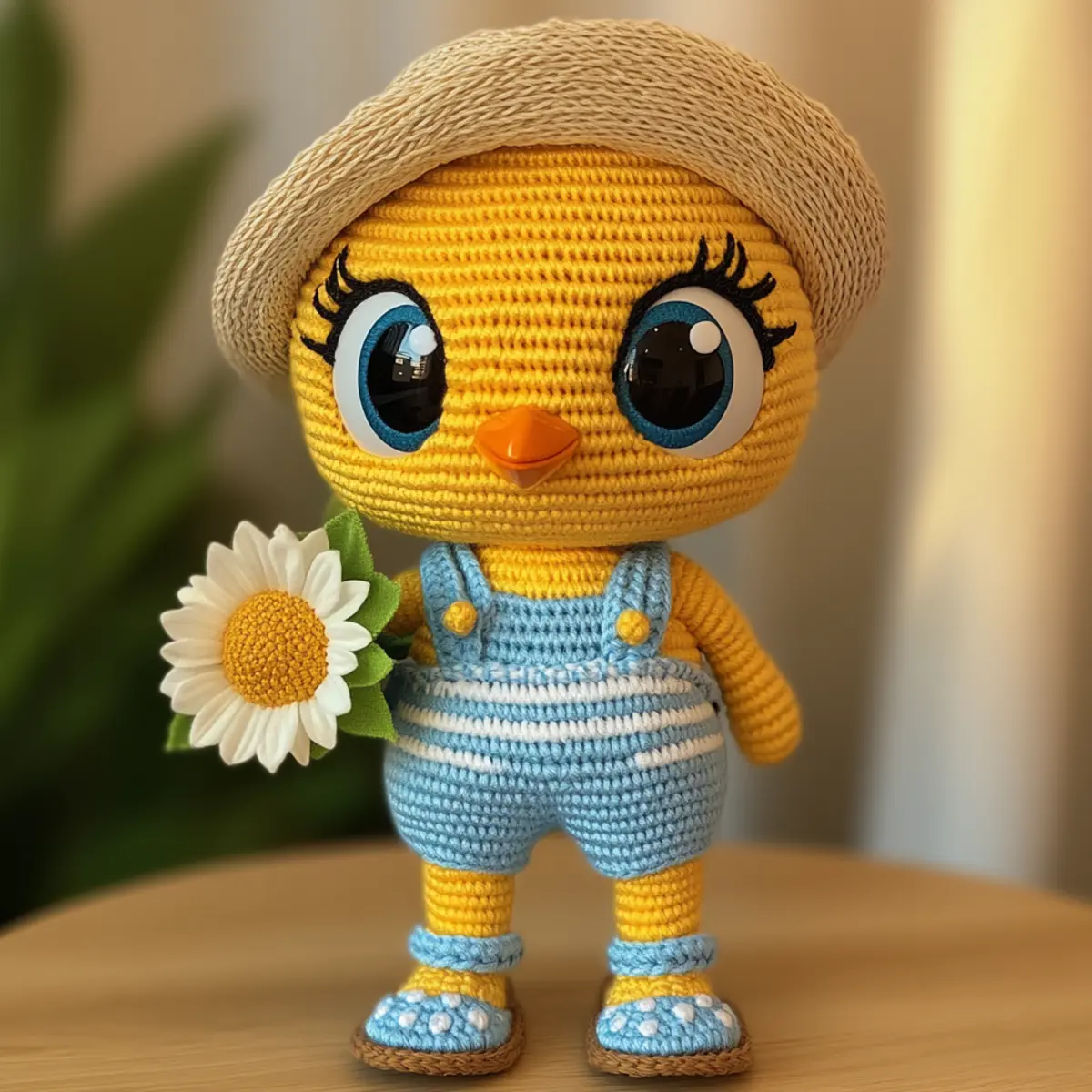 crochet bird doll