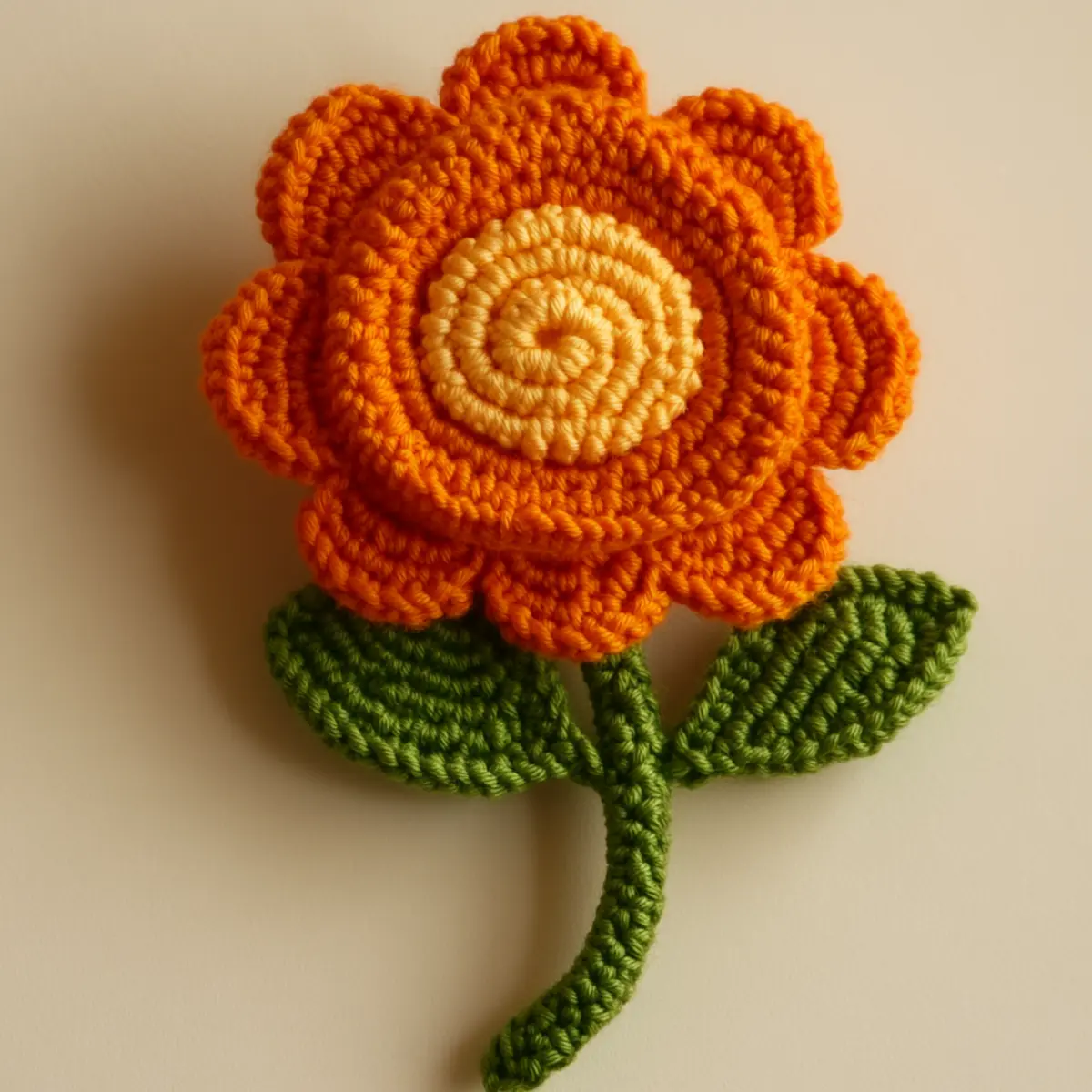 crochet marigold flower