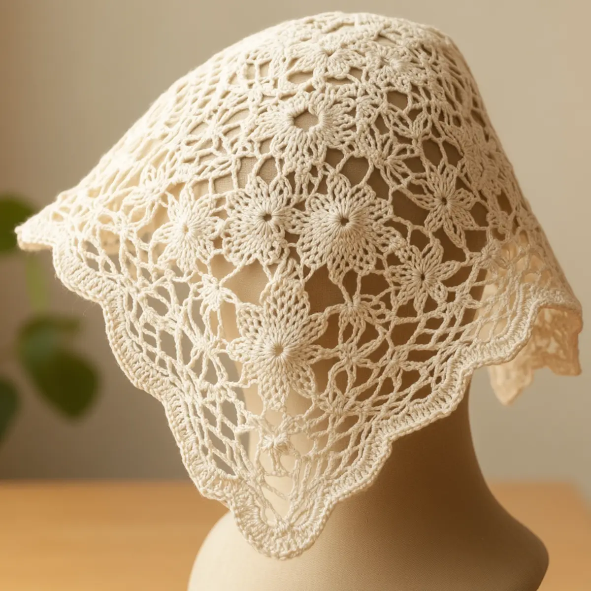 crochet lace bandana