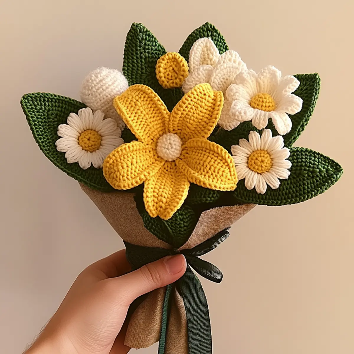 crochet flower bouquet