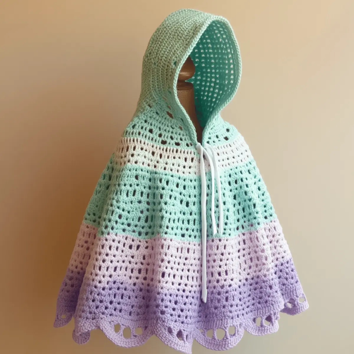 crochet hooded cape