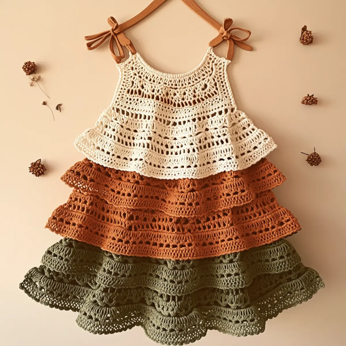 crochet tiered dress