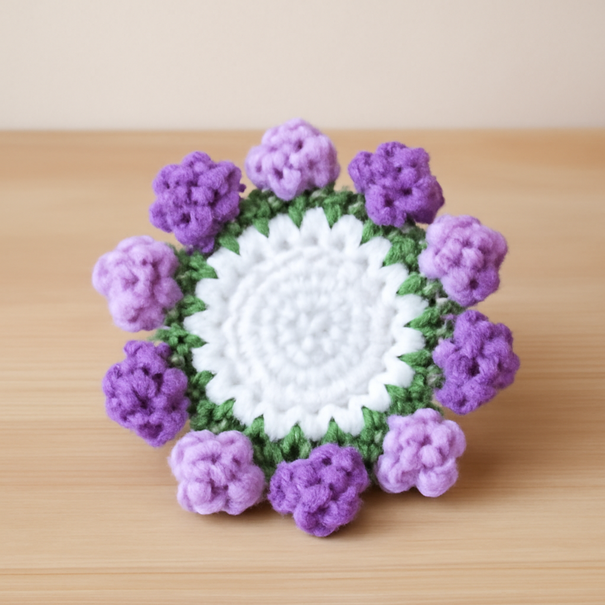 Charming Crochet Coaster Set: Floral & Functional Delight