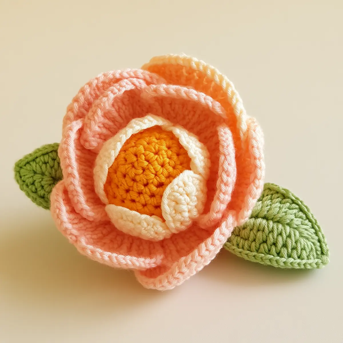 crochet peony flower