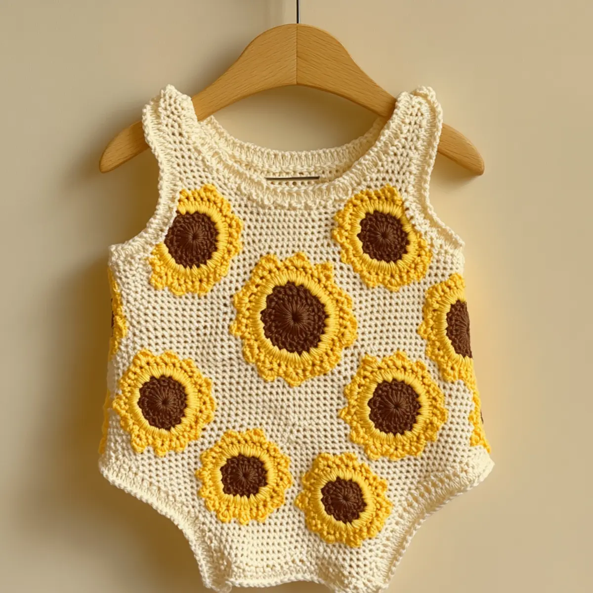 sunflower baby romper