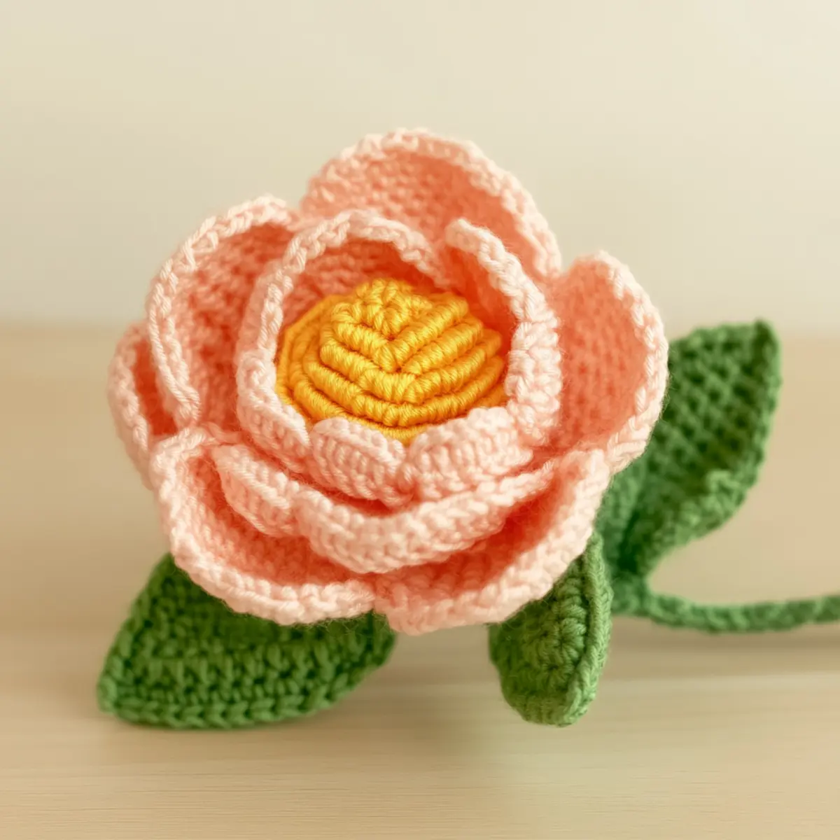crochet peony flower