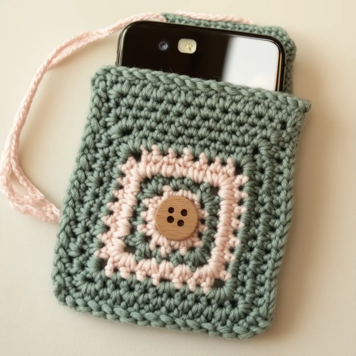 crochet phone pouch