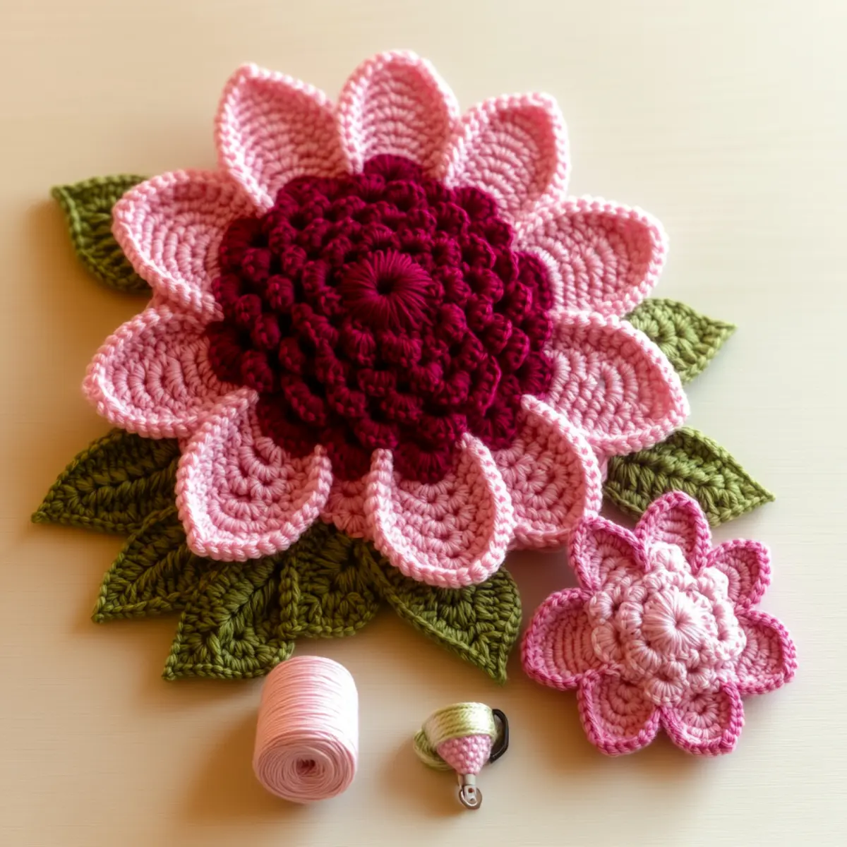 crochet dahlia flower