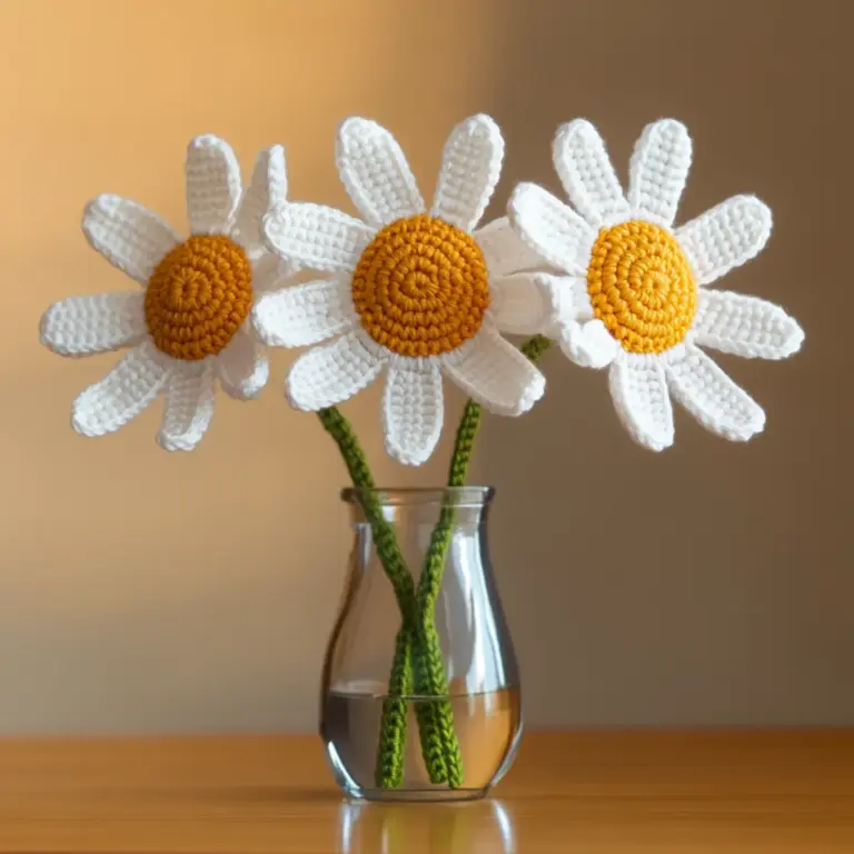 Charming Crochet Daisy Pattern for a Cozy Home Bouquet