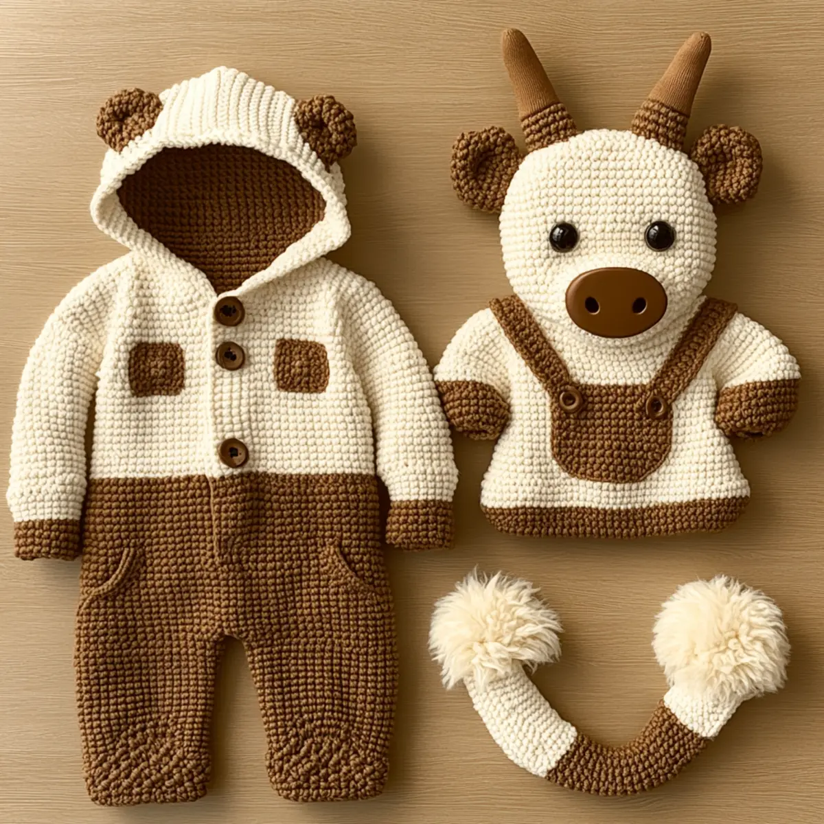 crochet cow outfit