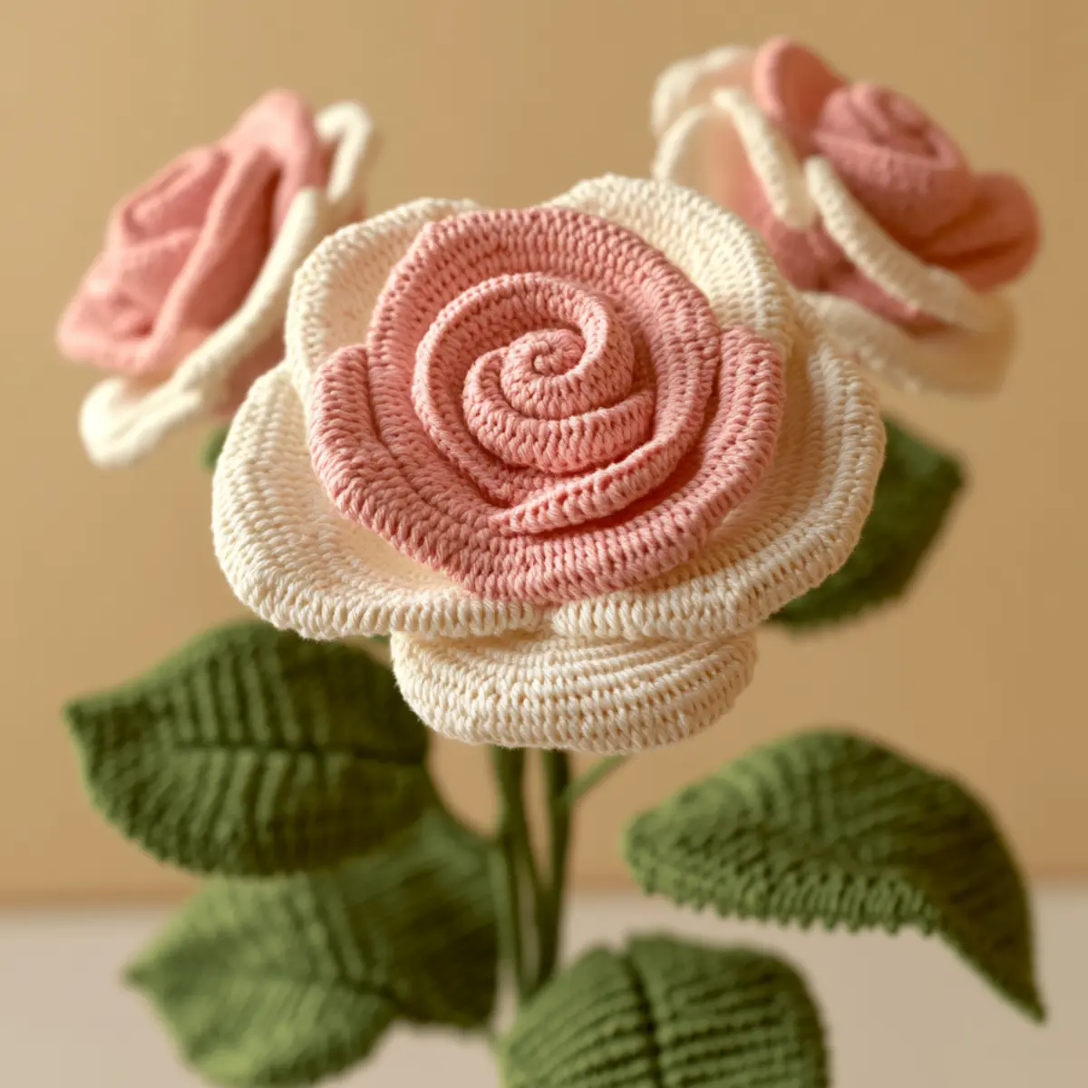 crochet rose flowers
