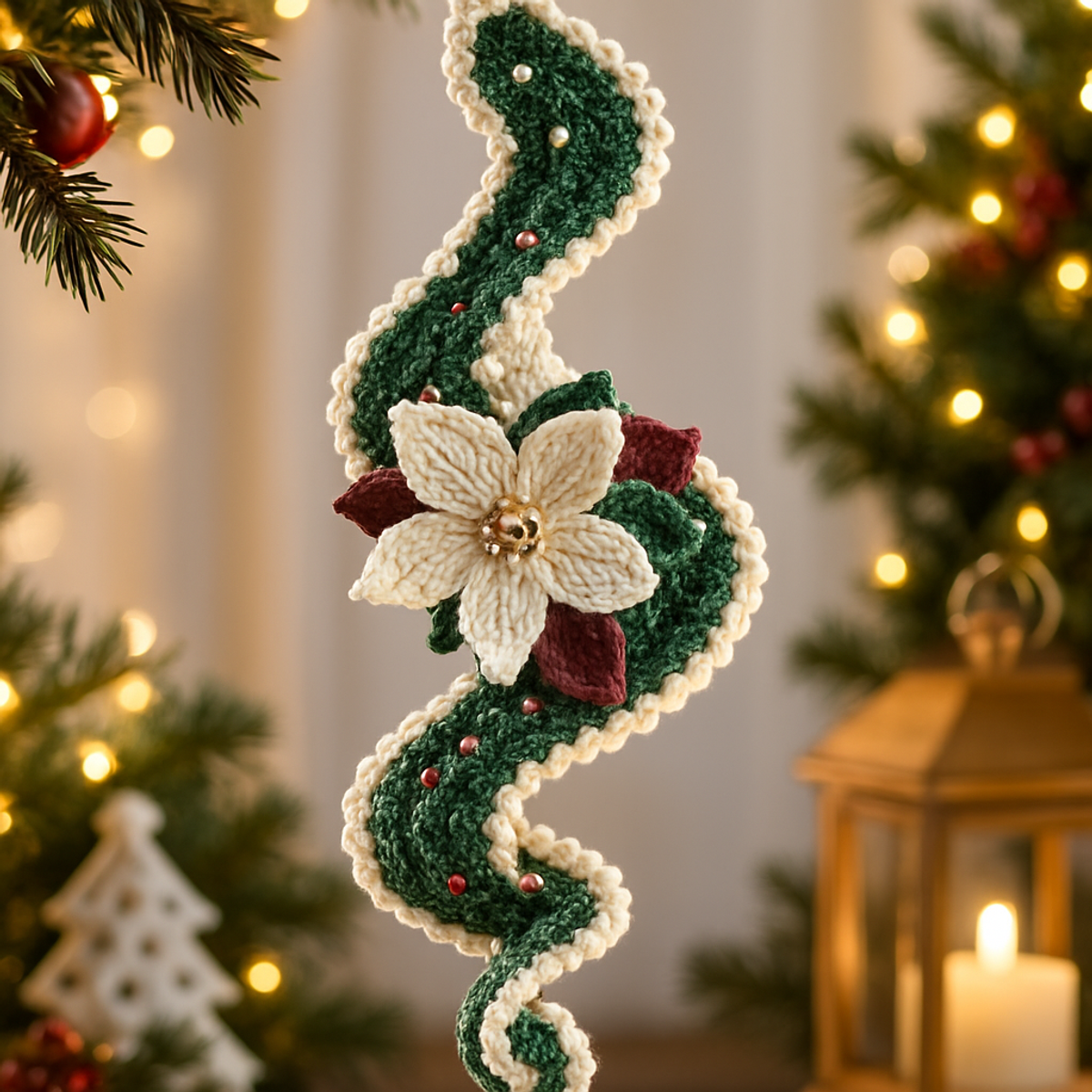 Charming Christmas Poinsettia Spiral Ornament Tutorial