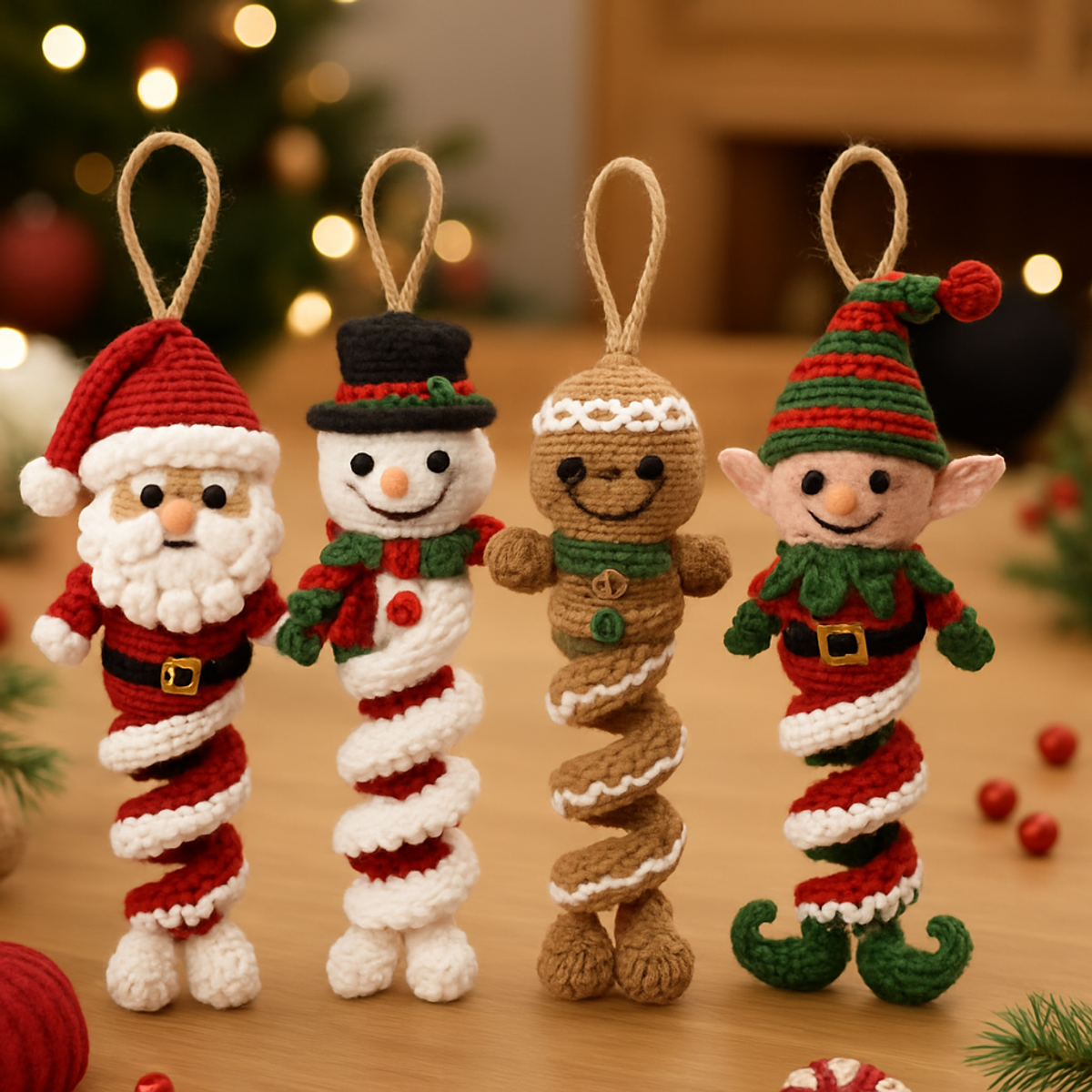 Cozy Christmas Spiral Character Ornaments: A Fun Crochet Guide
