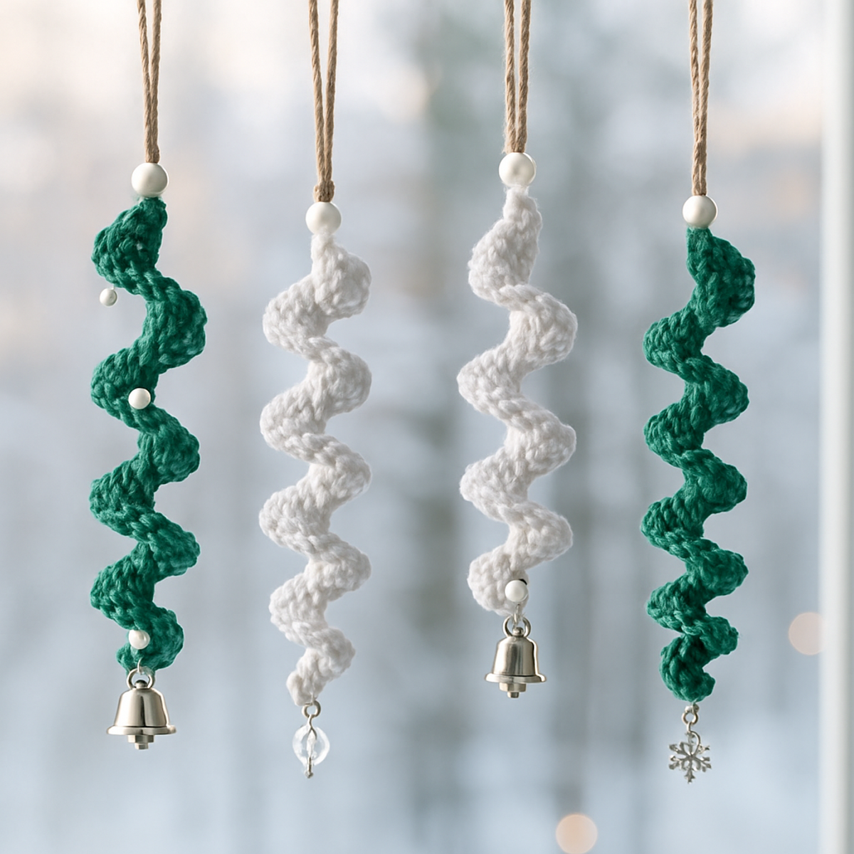 Cozy Christmas Spiral Ornaments: A Fun Crochet Project