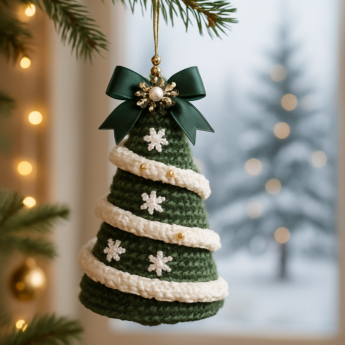 Elegant Spiral Garland Christmas Tree Ornament Tutorial