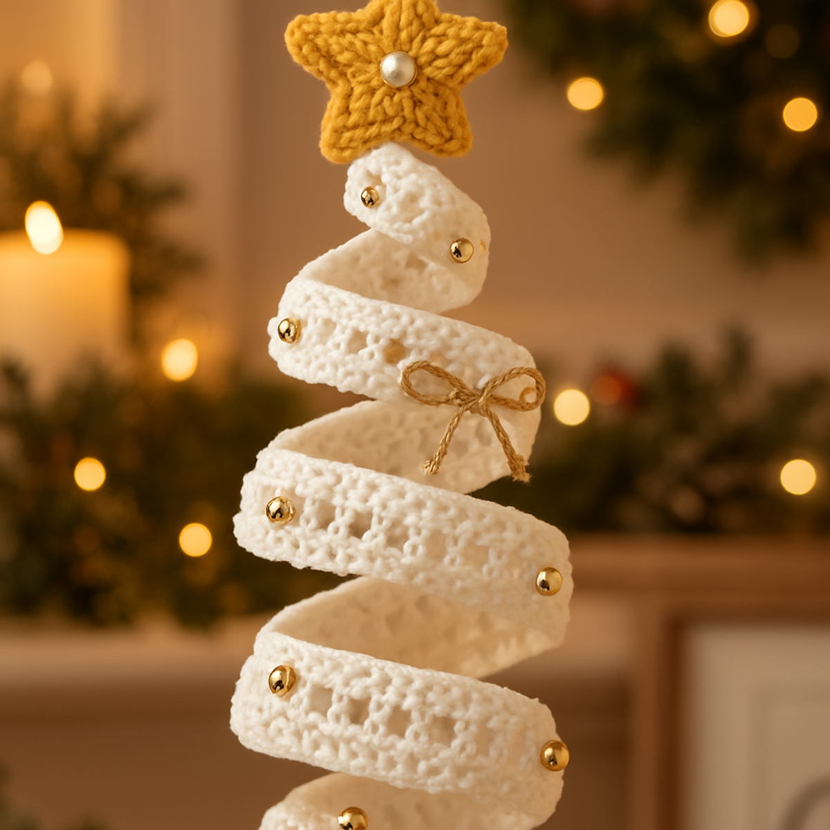 Dimensional Christmas Tree from One Openwork Crochet Strip 🎄✨