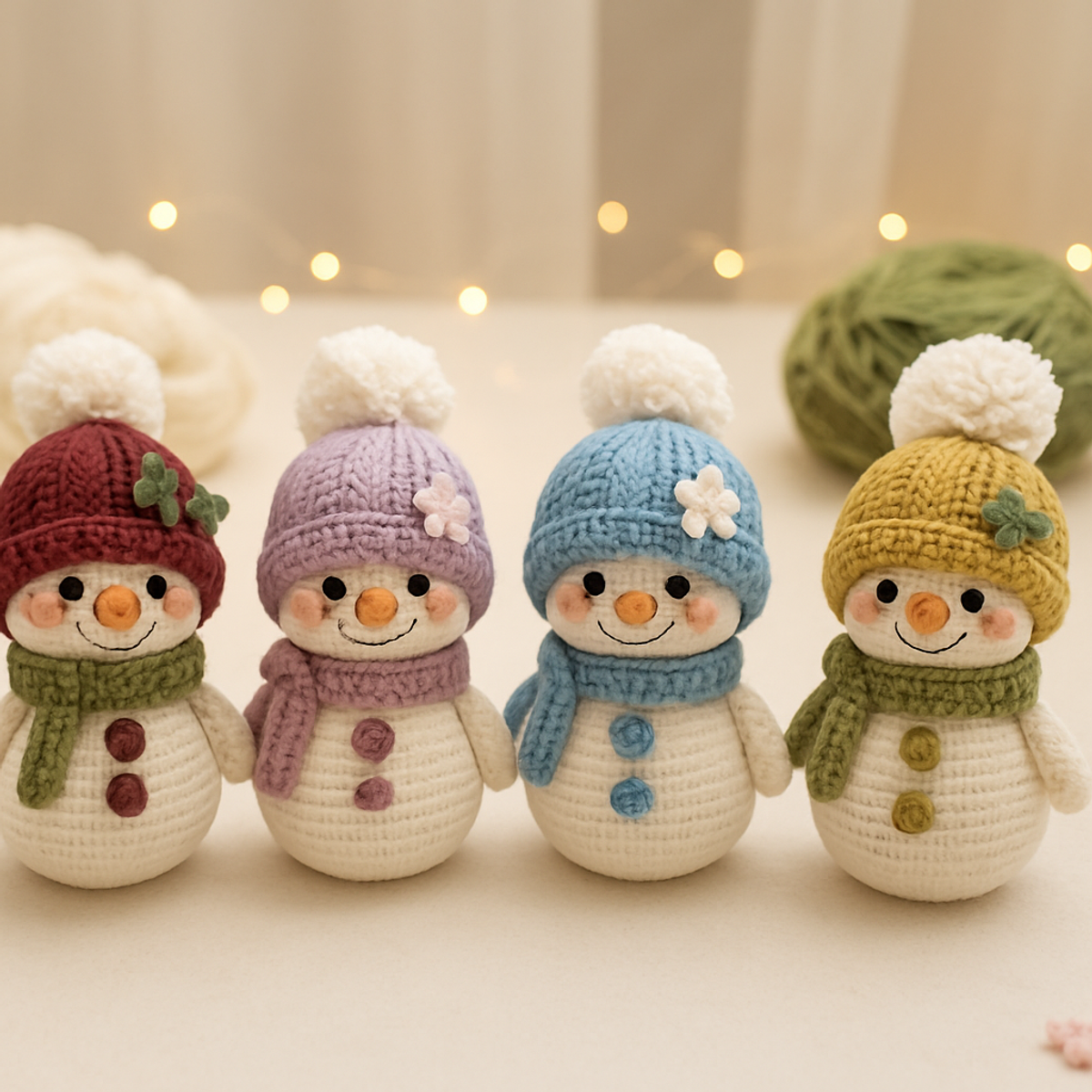 Cozy Snowman LED Candle Covers: A Quick Crochet Delight