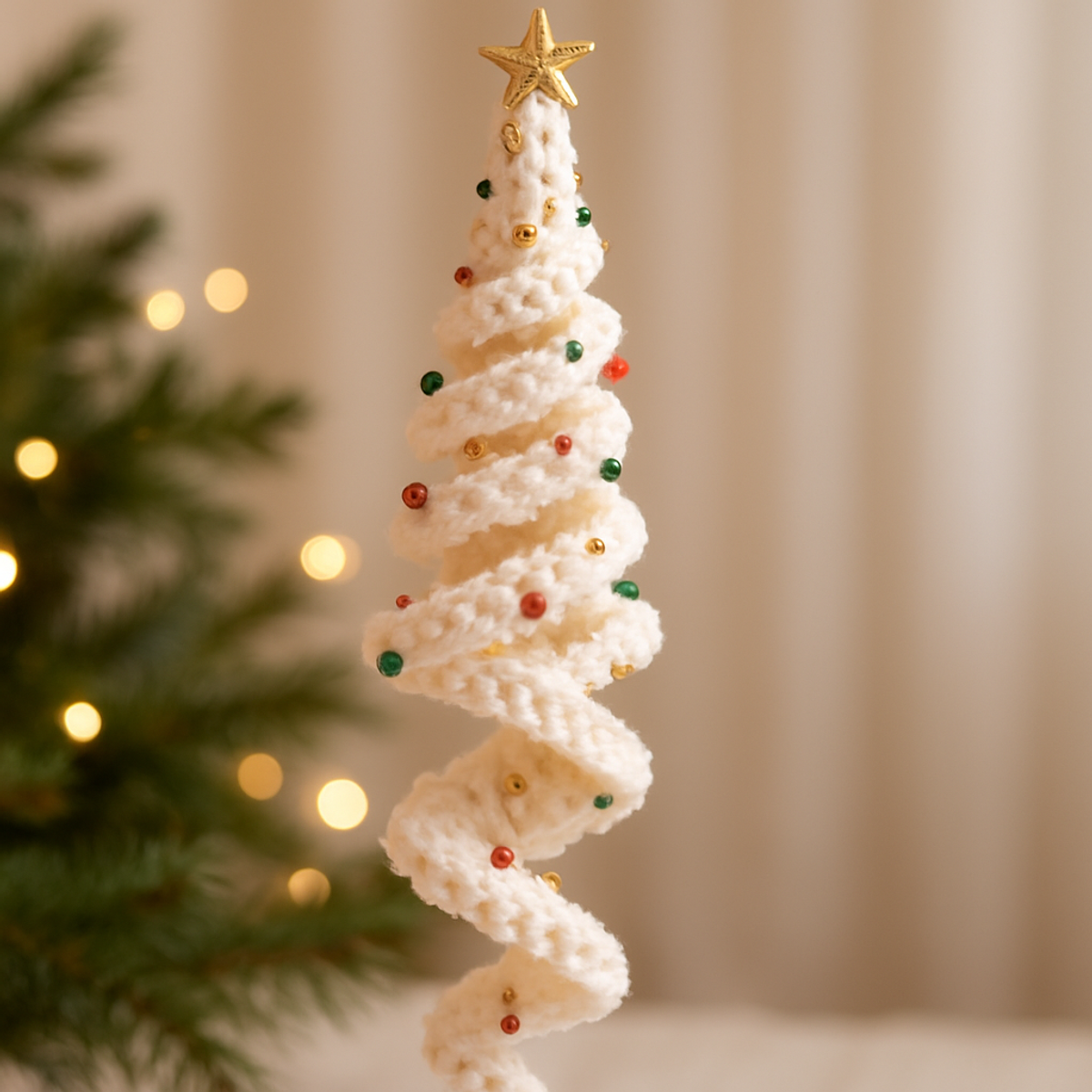 Charming Snowy Spiral Christmas Tree Ornament Tutorial