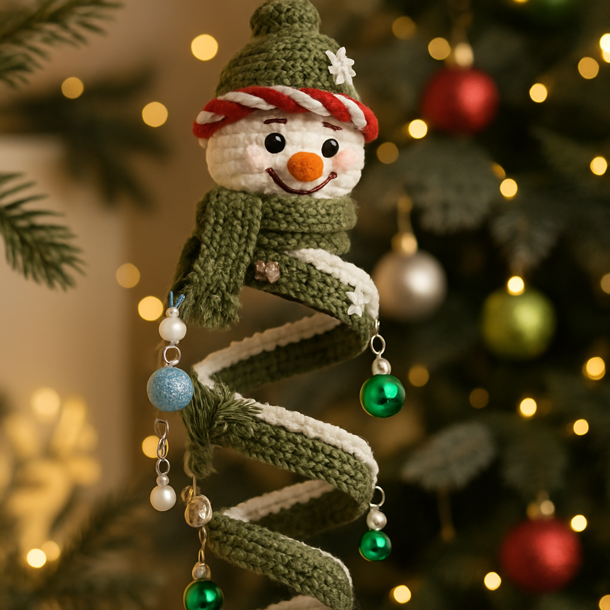 Cozy Spiral Snowman Christmas Ornament: A Whimsical DIY Delight