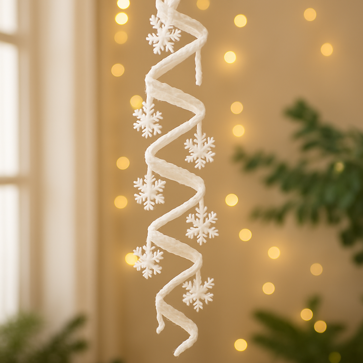 Cozy White Spiral Christmas Tree: A Whimsical Crochet Delight