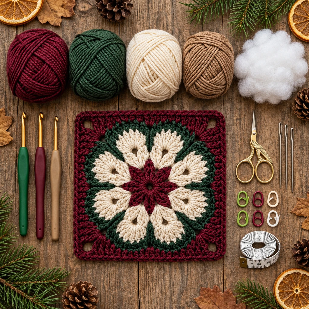 Cozy Autumn Floral Crochet Granny Square for Beginners article image 2